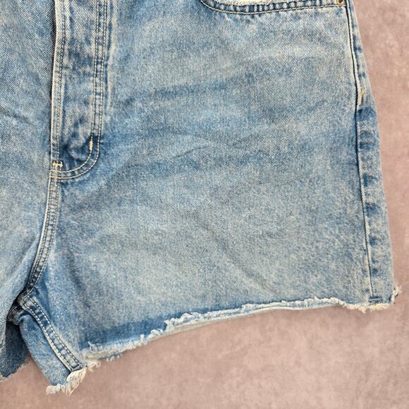 Arizona Jeans Co Blue Hi Rise Button Jeans Cotton Denim Pants Shorts Plus 19 - Picture 4 of 7